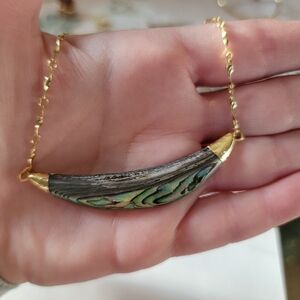 Elizabeth Stone Abalone Horn Necklace